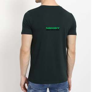 Naimat Abbas Industries Men's Short Sleeve T-Shirt With Front <b>Logo</b> Print Slim Fit Casual Jersey Cotton O-Neck Top - Product Image 2