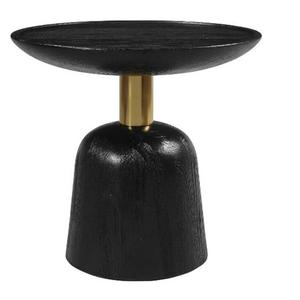 Table d'appoint en acacia finition naturelle, forme ronde, magnifique pour décorer hôtel, maison, restaurant, cafétéria, personnalisable - Product Image 1