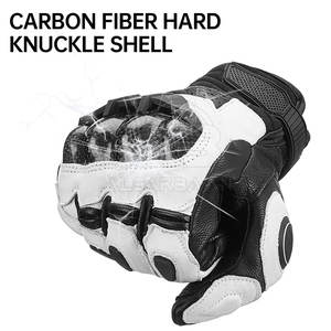 Guantes de Motociclismo para Hombre, Tejido Transpirable, Fabricación en Fábrica, 100% Cuero - Product Image 4