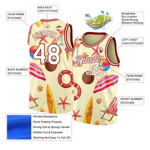 Uniforme de Baloncesto Sublimado de la Mejor Calidad, Conjunto sin Mangas de Poliéster Transpirable, Uniforme de Baloncesto Reversible para Hombre - Product Image 6