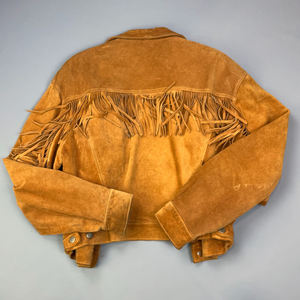 Chaqueta de Cuero de Gamuza de Moda Occidental Unisex con Detalle de Flecos, Proveedor OEM - Product Image 3