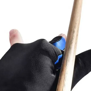 Gants de snooker à 3 doigts personnalisés de qualité internationale avec logo, en polyester et spandex, isolés thermiquement, pour le billard et la table de billard - Product Image 4