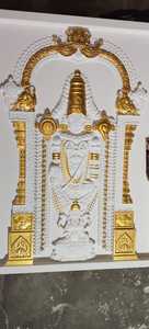 Panneau mural personnalisé en pierre 3D, sculpté à la machine, représentant le Dieu indien traditionnel Lord Venkateswara, sculpture en relief pour jardin extérieur AV - Product Image 2
