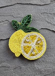 Beaded Floral Citrus Shoulder Bag Handmade Women Designer Fashion Handbag Trendy Luxury Summer Zipper Closure Eco-Friendly - Product Image 3