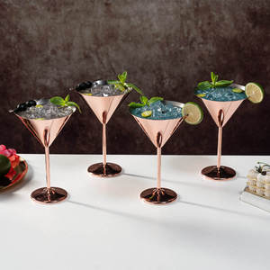 Direct Factory Sale Elegant Stainless Steel <b>Wine</b> <b>Goblet</b> Martini Cocktail Glass Rose Gold Silver for Parties Clubs Pubs Hotels - Product Image 4