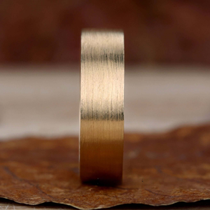 <b>Mens</b> Matte Gold Wedding Band Minimalist Brushed Gold <b>Ring</b> Classic Comfort Fit Wedding <b>Ring</b> <b>for</b> <b>Men</b> - Product Image 2