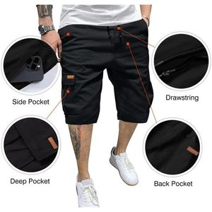 2025 hommes décontracté coton sergé Shorts Cargo Shorts 5 pouces XXS-2XL confort Sport basket-ball Shorts Logos plaine teint Technique - Product Image 1