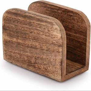 Porta Servilletas de Madera para Mesa de Comedor, Soporte para Pañuelos Hecho a Mano, Organizador de Mesa Ecológico para Cocina y Restaurante - Product Image 6