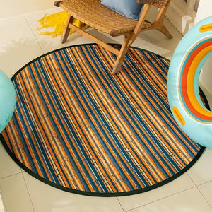 Fournisseur leader de tapis d'extérieur de qualité supérieure, résistants à la corrosion, en polypropylène 100%, tapis rond en plastique en vente - Product Image 1