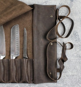 Bolsa Enrollable para Cuchillos de Chef, de Cuero Premium, Resistente, con Gran Capacidad y Diseño Antiolores, para Chefs Profesionales LSKR-0002 - Product Image 3