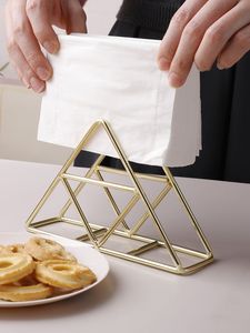 Luxury Gold Handmade Eco-friendly Durable Waterproof Portable Hanging Metal Tissue Holder for Dining <b>Table</b> - Product Image 4