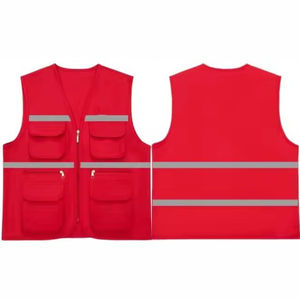 Nouveau Gilet de Sécurité Réfléchissant Haute Visibilité ANSI Classe 1 EN ISO 20471 Classe 2 Étanche avec LED Clignotante, Logo Personnalisé, en Maille Polyester et Fermeture Auto-agrippante - Product Image 4
