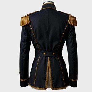 เสื้อแจ็คเก็ตฮุสซาร์สีดำสำหรับผู้ชาย สไตล์ทหารราชองครักษ์ - Product Image 2