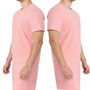 Camiseta Oversize de Hombros Caídos, Lisa, Unisex, de Algodón Suave, Ajuste Holgado, Transpirable, Estilo Casual Urbano de Verano, Tendencia Minimalista - Product Image 3