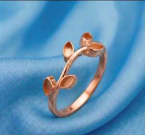 925 Sterling Silver 2x4mm Marquise Blank Bezel Leaf Branch Ring for Resin Ashes Breastmilk Keepsake <b>Memorial</b> DIY Jewelry - Product Image 2