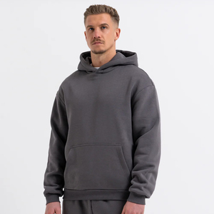 Pull à capuche léger non doublé en polyester/coton pour l'hiver, coupe décontractée, vente en gros - Product Image 1