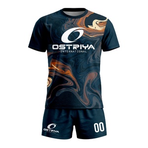 Conjuntos de Uniformes de Voleibol para Hombre 100% Poliéster, Antibacterianos, Transpirables, Manga Corta, Logotipo Frontal, Nombre del Equipo Personalizado, MOQ Bajo - Product Image 1