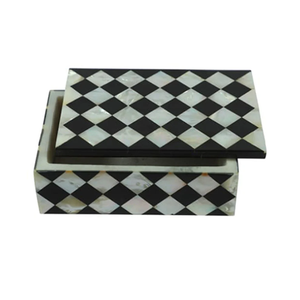 Boîte de rangement pour bijoux en bois de qualité supérieure avec incrustation de nacre, emballage personnalisable pour femmes - Product Image 2