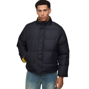 Chaqueta Acolchada de Lona Lavada con Capucha, Estilo Urbano, para Hombre y Mujer - Product Image 1