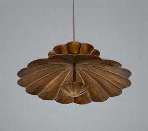 Brass Handmade Flower Pendant <b>Light</b> Modern Petal <b>Ceiling</b> Fixture for luxury looking Home Decor Large Bedroom - Product Image 5