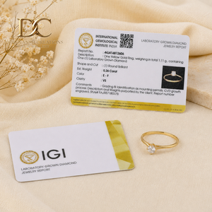 Elegante Anillo de Oro Sólido de 14 Quilates con Diamantes Cultivados en Laboratorio, Certificado IGI, Joyería para Mujer, Corte Brillante Redondo, Regalo Especial - Product Image 6