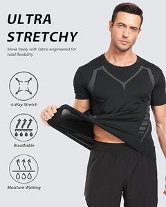 Camiseta de Manga Corta para Hombre, Corte Ajustado, Algodón Jersey, Lavado Ácido, Estampado, Estilo Deportivo, Elástica, 220g, Tallas Personalizables - Product Image 5