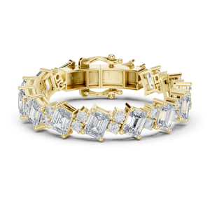 Bracelet tennis en moissanite taille émeraude avec diamants ronds d'appoint, en argent sterling 925, bijoux fins, fabricant OEM en gros - Product Image 4
