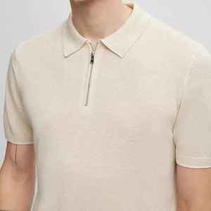 High Demand Men's <b>Navy</b> Blue Short Sleeve <b>Polo</b> <b>Shirt</b> Knitted Cotton Casual Solid Color Regular Fit Breathable Style - Product Image 4