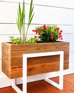 Wooden <b>planter</b> <b>box</b>, modern plant stand, indoor plant holder, wooden flower pot, succulent <b>planter</b> <b>box</b>, decorative <b>planter</b> stand, - Product Image 3