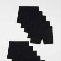Caleçon Boxer Tricoté Homme Personnalisé de Haute Qualité, Couleur Unie, Respirant, en Spandex/Polyester, Taille Mi-Haute, Vente en Gros