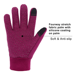 Gants de course ergonomiques antidérapants avec paume en silicone pour une prise sécurisée du téléphone, pour les marathonniers et les coureurs de trail, gants de course en plein air - Product Image 3