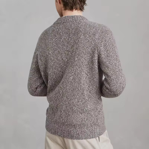 Suéter Henley Clásico Casual de Invierno para Hombre, Manga Larga, Cierre de Botones, Tejido de Punto, Cálido y Suave, Venta al Por Mayor, Personalizable - Product Image 3