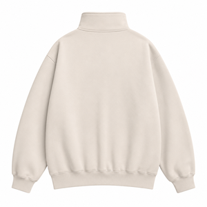 Custom Lined Oversized Athletic Half Zip Quarter Zip Pullover Sweatshirt Eco-Friendly Anti-shrink <b>Moisture</b> Control Gym Running - Product Image 2