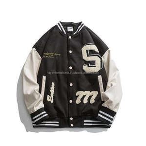 Veste personnalisée 3D Chenille broderie Patchwork couleur verte unisexe, offre spéciale - Product Image 3