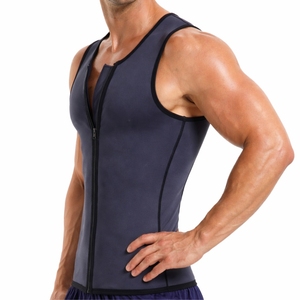 Débardeur à capuche zippé élégant pour homme, respirant, séchage rapide, en Spandex/Coton, pour la gym et l'entraînement, vêtement de sport amincissant - Product Image 3