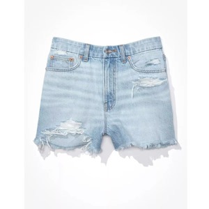 Wholesale Women's Sexy Design High Waist Breathable Spandex/<b>Polyester</b> Ripped Vintage Slim Washed Elastic <b>Shorts</b> Jeans for Ladies - Product Image 4