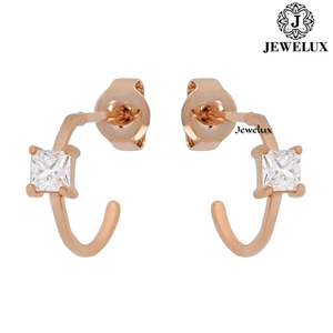 Pendientes de Diamantes Naturales VVS Jewelux, Plata de Ley 925, Baño de Rodio, Certificación IGI, Perforación Láser, Modernos, Elegantes, para Boda - Product Image 2