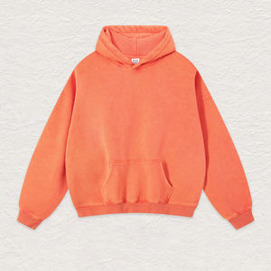 Custom Wholesale Acid Wash Hoodie <b>Vintage</b> <b>Oversized</b> Heavyweight Cotton Fleece Drop Shoulder Streetwear Men Pullover <b>Sweatshirt</b> - Product Image 2