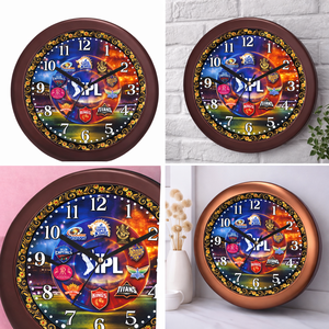Premium IPL <b>Cricket</b> Wall Clock with Personalization Printing Thanksgiving & Christmas Home Decor - Product Image 2