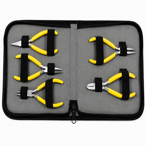 Jewelry <b>Pliers</b> <b>Set</b> 5-Piece Stainless Steel Tools With Yellow Handles For DIY Jewelry Making - Product Image 6