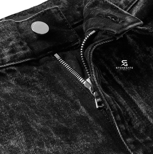Pantalones Cortos de Mezclilla Casuales para Hombre, Estilo Lavado, con Botones y Bolsillos, Largura hasta la Rodilla, Estilo Urbano de Verano 2026 - Product Image 5
