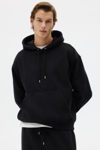 Sudadera con Capucha Oversize Lisa al por Mayor, Personalizable, de Algodón Grueso y Forro Polar, Estilo Casual Urbano - Product Image 3