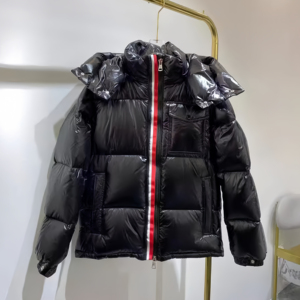 Custom Logo High Quality Shiny Glossy Winter Puffer Jacket Heavy <b>Padded</b> <b>Waterproof</b> Hooded Bubble <b>Coat</b> Outerwear Made In Pakistan - Product Image 1