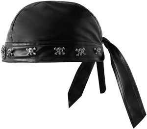 Gorra de Cuero con Diseño de Calavera - Gorra de Motociclista Negra con Tiras, Gorra de Cuero para Motocicleta, Apta para Uso Diario y Estilo Urbano - Product Image 2