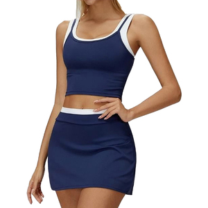 New Design Popular Tennis Skirt Set for Women Gym Fitness Set High Quality Breathable, Short, Tennis Skirt - Product Image 1