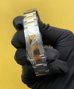 Reloj de Lujo BOJ Plain R.O.L.E.X.04 de 41 mm, Dos Tonos, Bisel Estriado, Esfera Verde, Acero Inoxidable, Movimiento Automático, Moissanita - Product Image 5