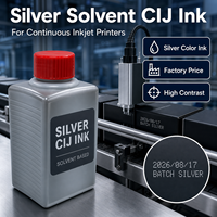 Tinta Solvente Lei Color Plata para Impresora de Inyección de Tinta, Precio de Fábrica, 1 Año de Garantía, Hecho en Shanghái, Tinta Profesional