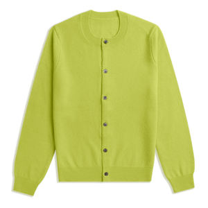 เสื้อคาร์ดิแกนไหมพรมผู้หญิง คอโอ ทรงลำลอง ติดกระดุม ผ้าฝ้ายแท้ 100% สำหรับฤดูหนาว แบบสั่งทำพิเศษ - Product Image 6