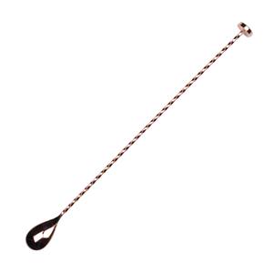 Cuillère à bar en or rose de luxe, motif en spirale, en acier inoxydable, cuillère à mélanger, manche long de 30 cm, agitateur de cocktail en forme de larme, accessoires de bar - Product Image 1