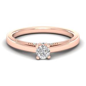 Anillos de Compromiso REYES de Alta Calidad en Oro Sólido de 14K con Diamante de Corte Redondo de 0.35Ct para Mujer, Joyería Brillante con Certificación IGI - Product Image 6